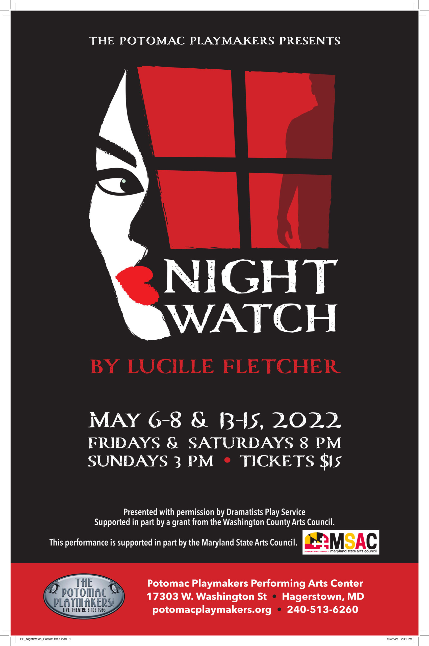 Get your tickets for “Night Watch” May 6-13