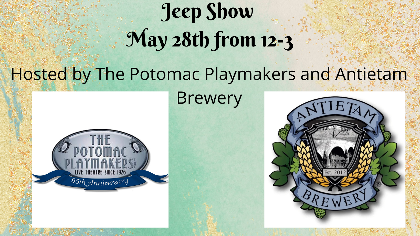 Jeep Show at Antietam Brewery May 28, 12-3pm