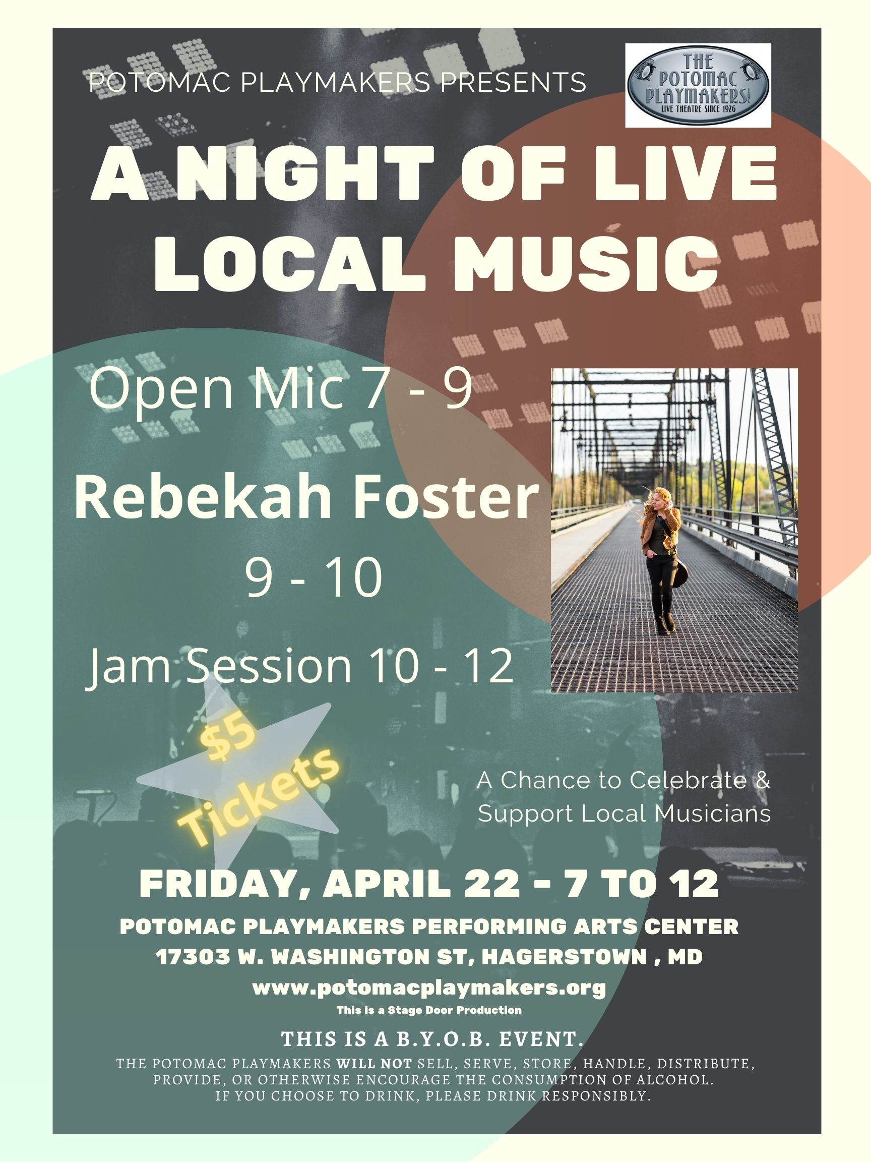 Local Night of Music featuring Rebekah Foster, Apr 22