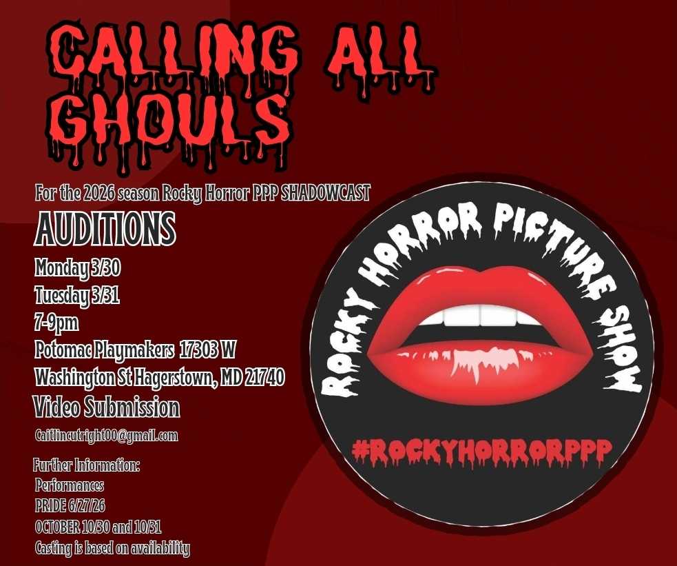 Auditions  for Rocky Horror Picture Show shadow cast  March 30 & 31 @ 7PM